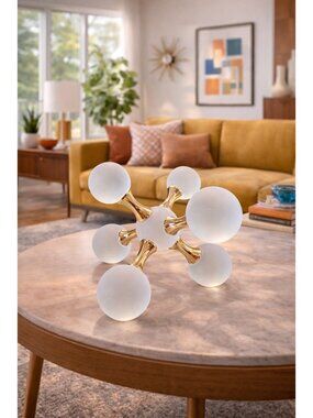 New Frosted Crystal Glass Jack Sculpture Figurine MCM Retro Art Deco Shelf Art